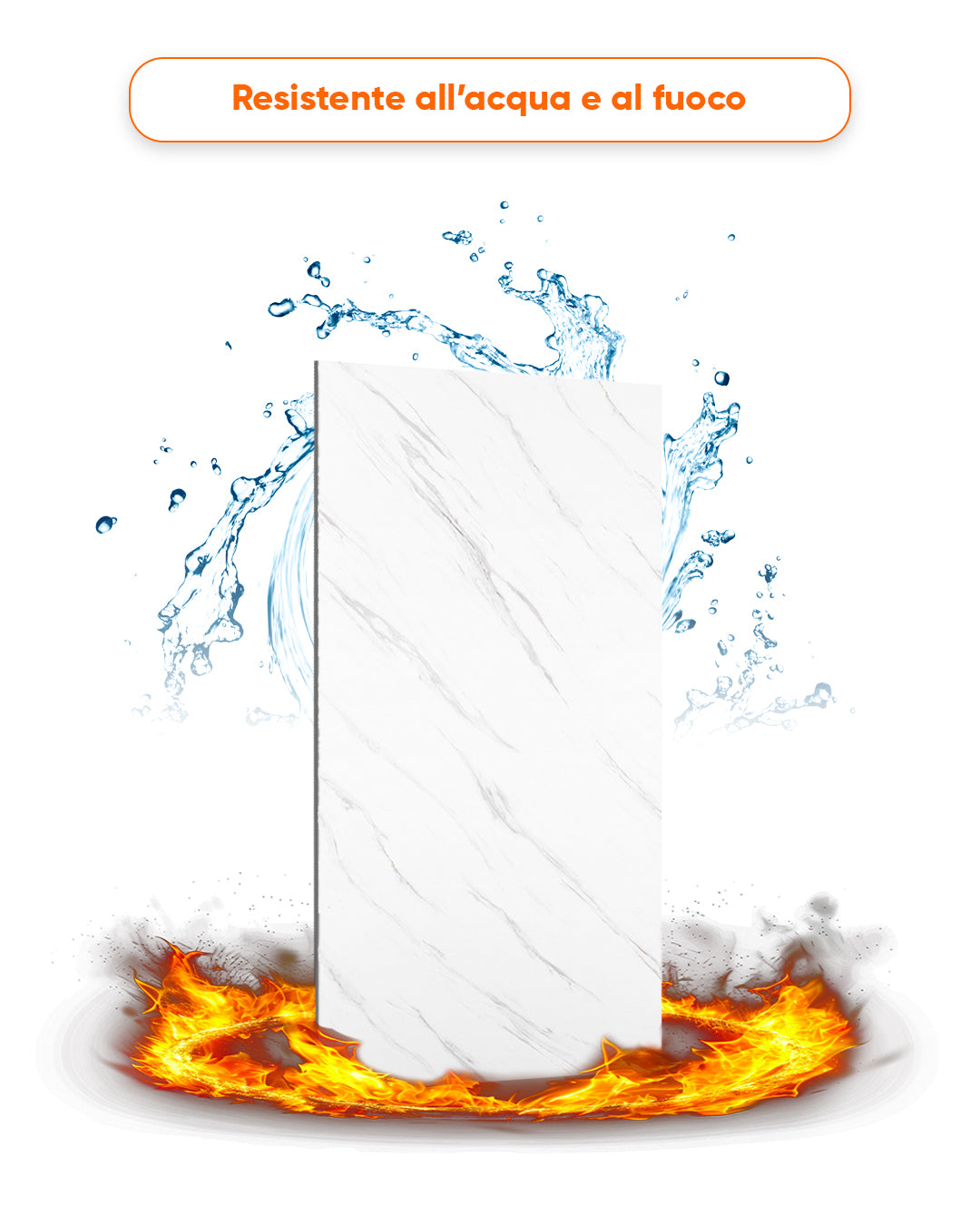 Alternativa in marmo alle piastrelle del bagno/ Ice Berg Grey