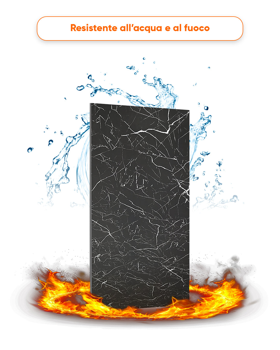 Alternativa in marmo alle piastrelle del bagno/ Tidal Wave V-12