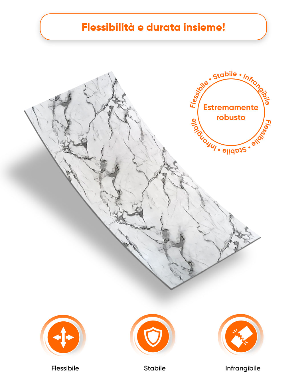 Alternativa in marmo alle piastrelle del bagno/ Arctic Breeze V-14