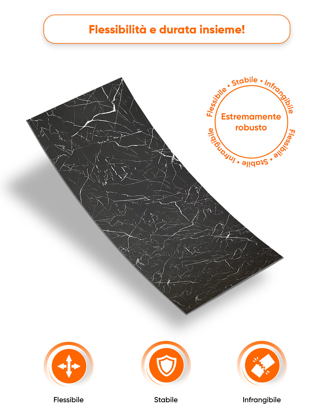 Alternativa in marmo alle piastrelle del bagno/ Tidal Wave V-12