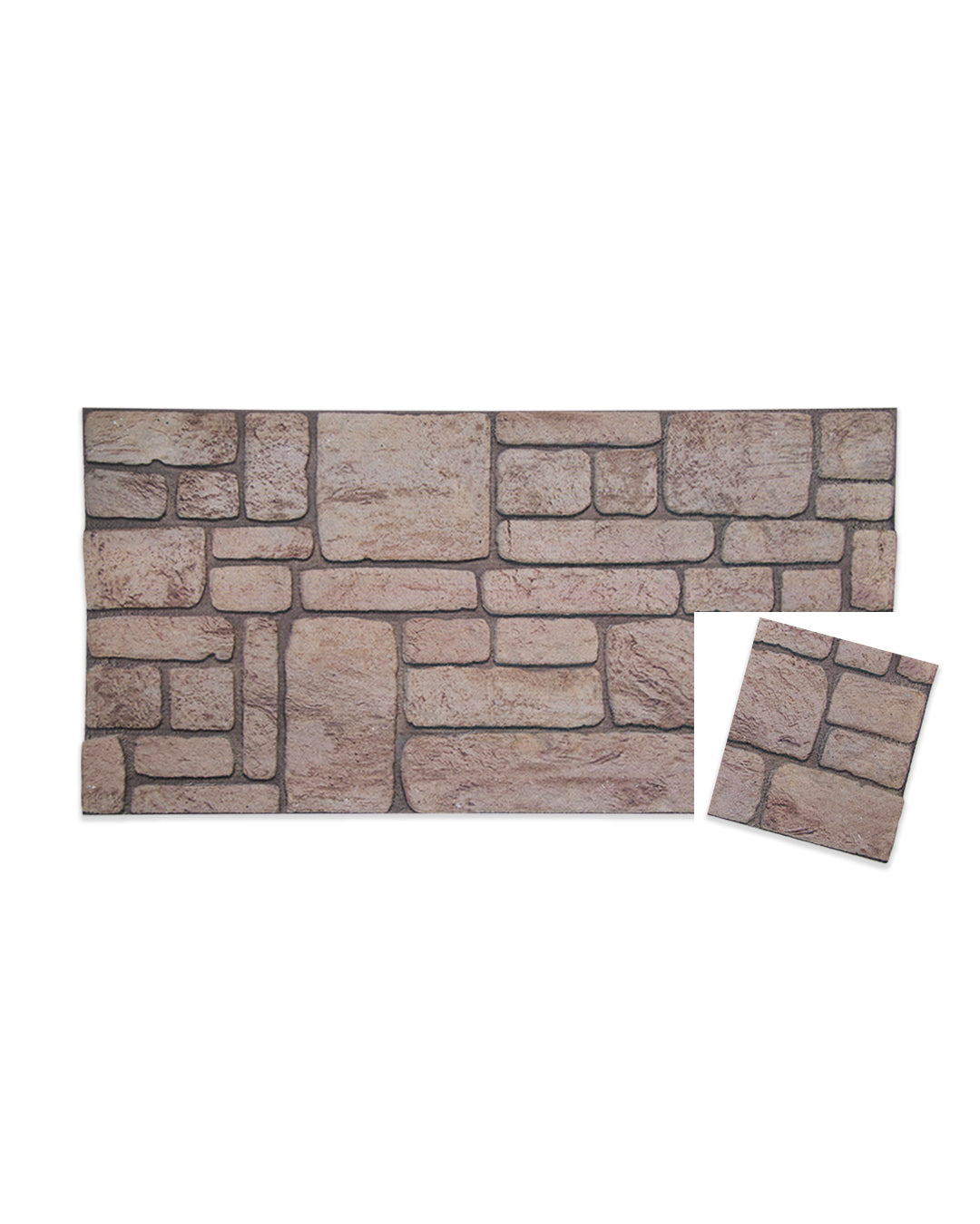 Pannello Parete 3D Effetto Pietra in EPS Resinato 100x50x2 cm - Ancient Traces K-03