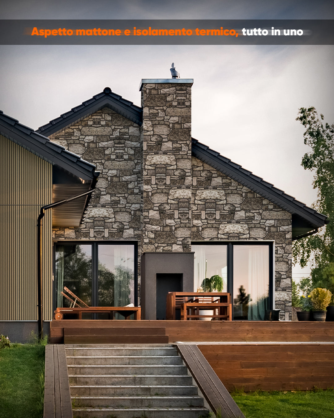 Tradition Stone KR-8 mixed wall covering