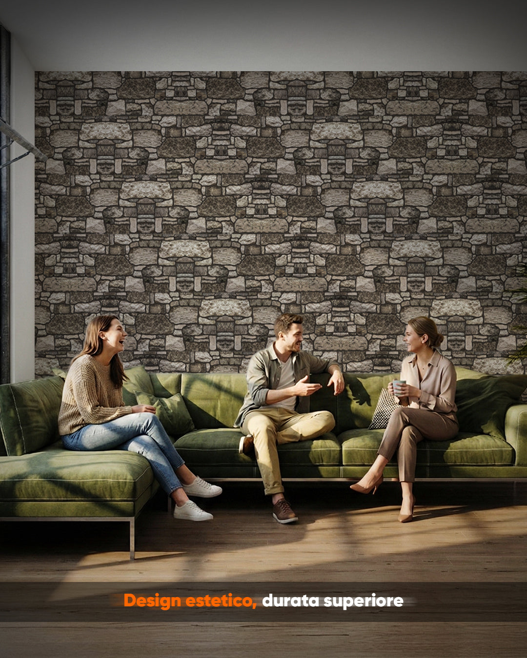 Tradition Stone KR-8 mixed wall covering