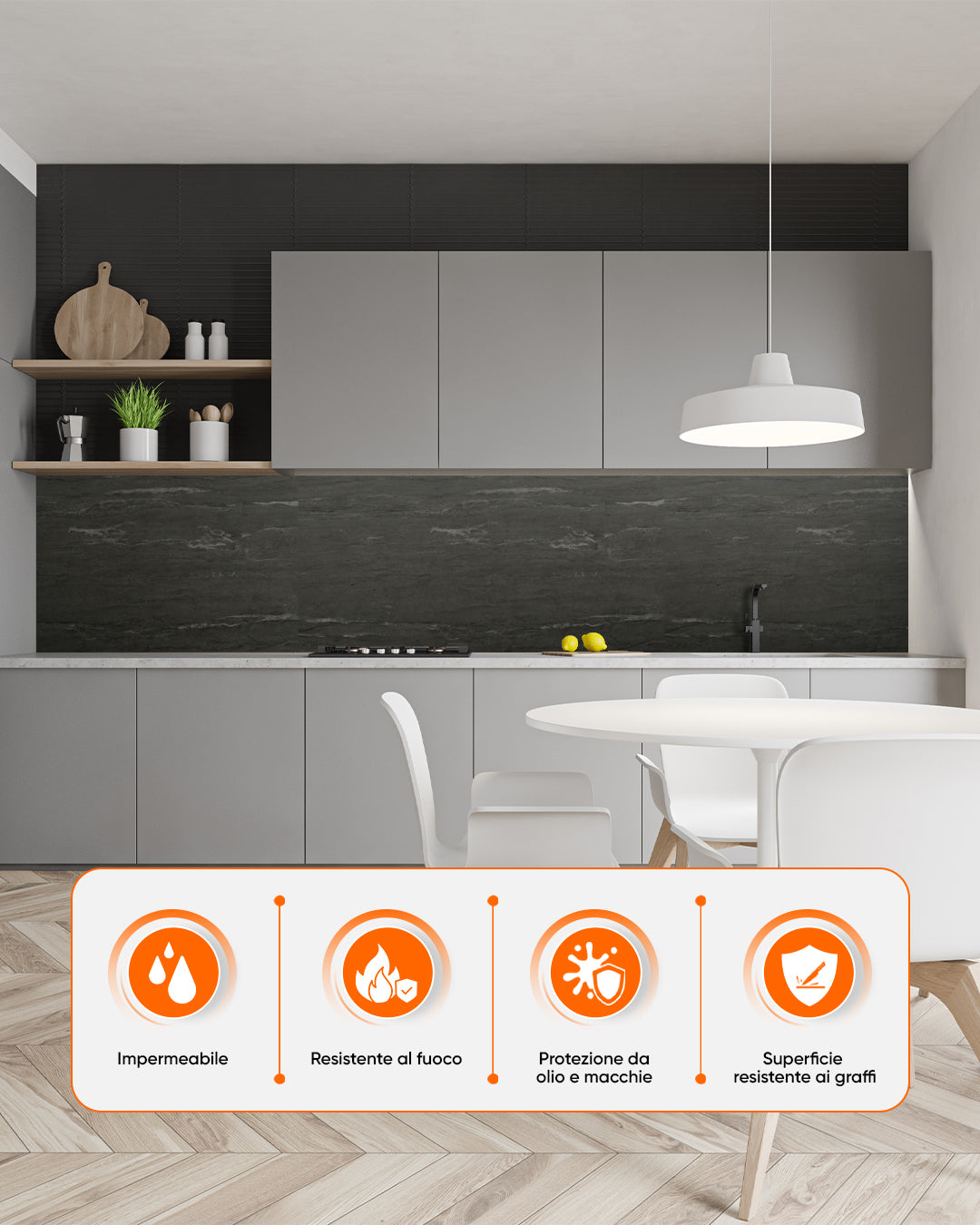 Pannello da parete SPC Grigio Scuro 60x120 cm – Kohleschwarz