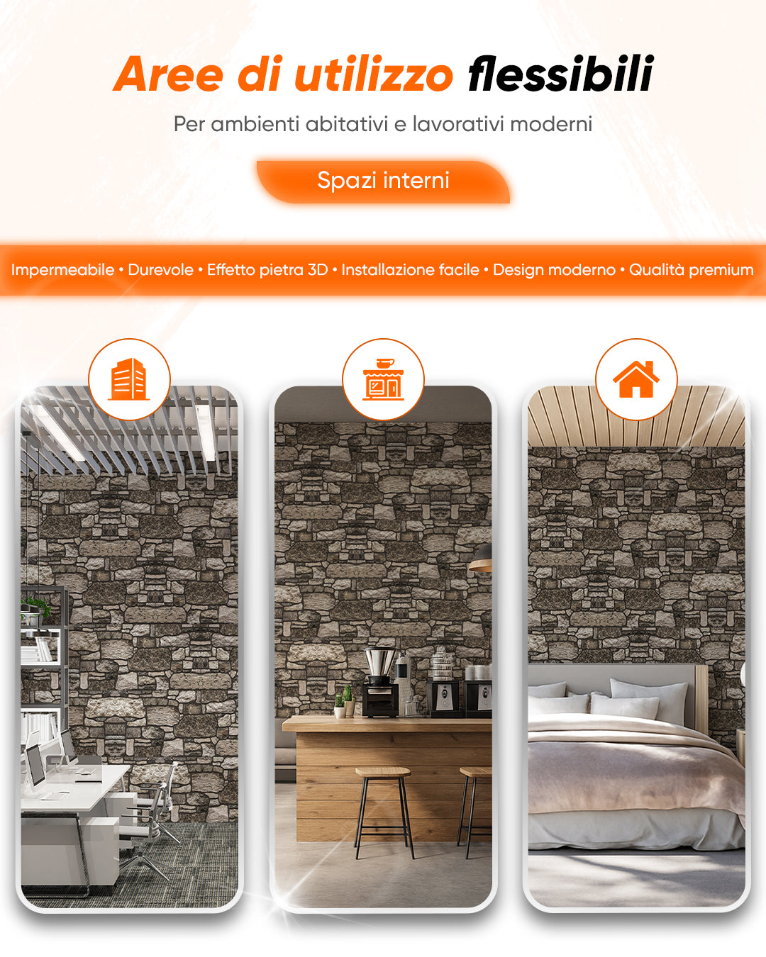 Tradition Stone KR-8 mixed wall covering