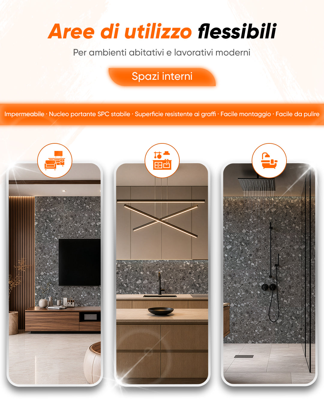 Pannello da parete SPC 60x120 cm | Rivestimento murale impermeabile | Pure Terrain