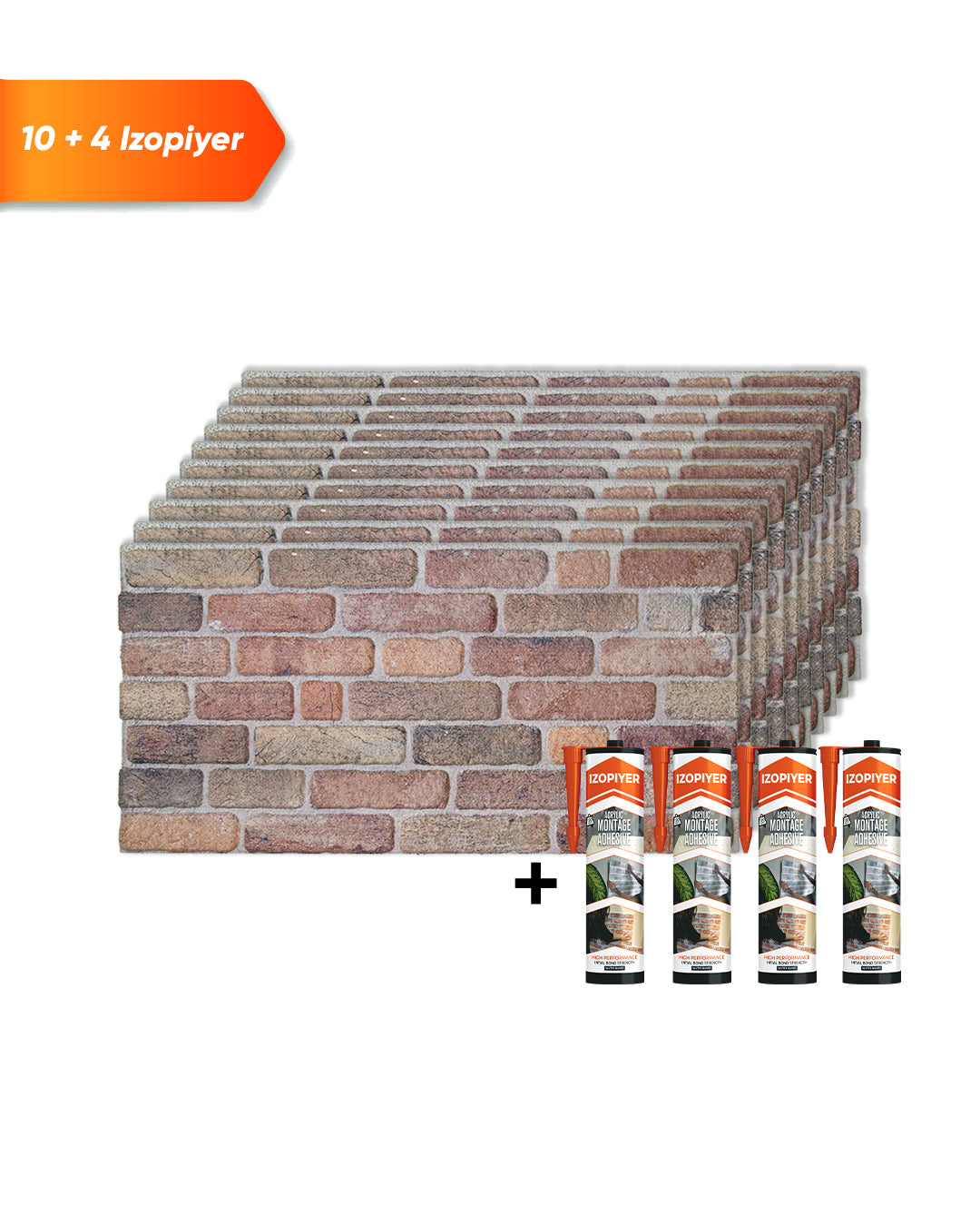 Pannello Parete 3D Effetto Pietra in EPS Resinato 100x50x2 cm - Cross Town L-1713