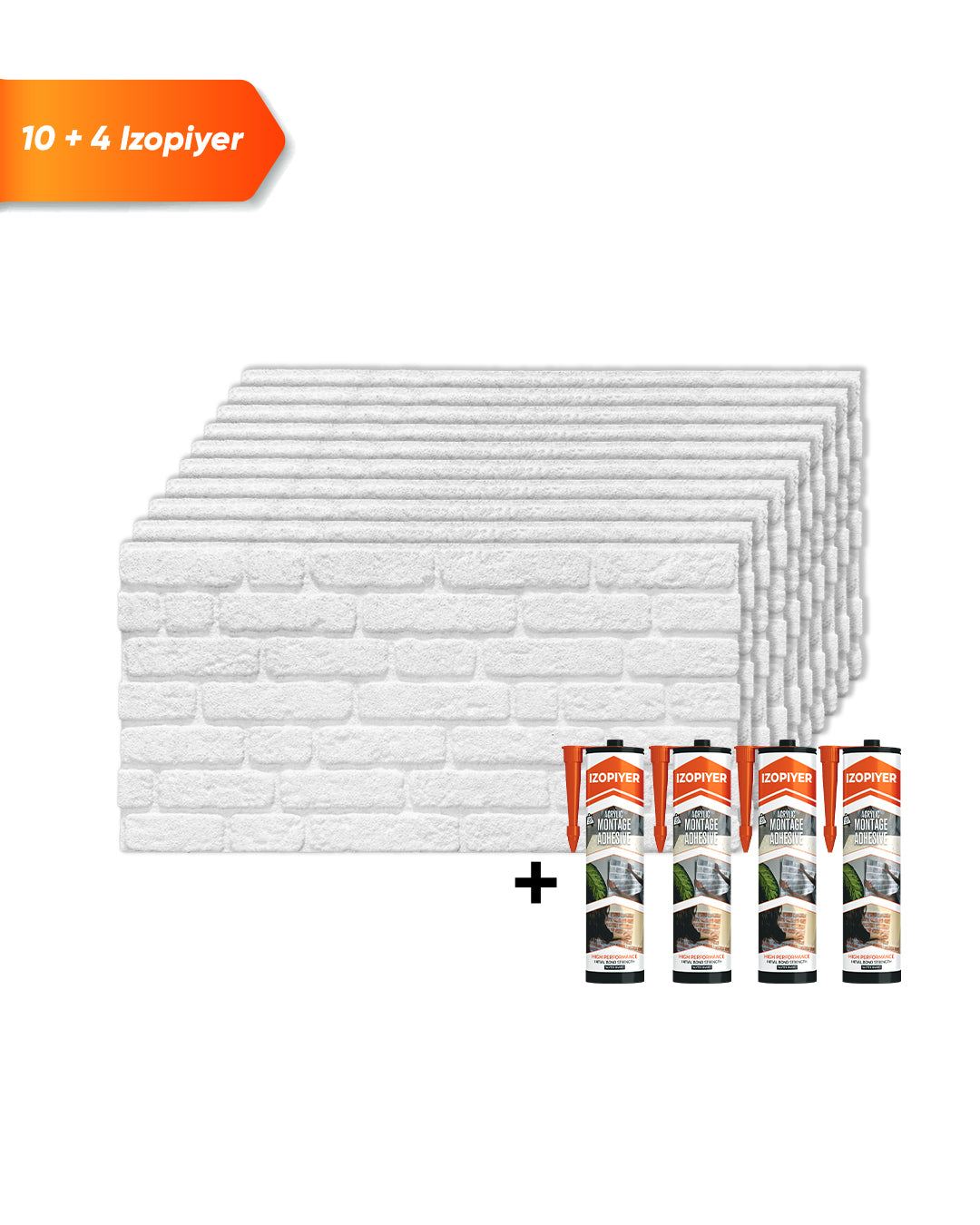 Pannello Parete 3D Effetto Pietra in EPS Resinato 100x50x2 cm - White Snow L-1900