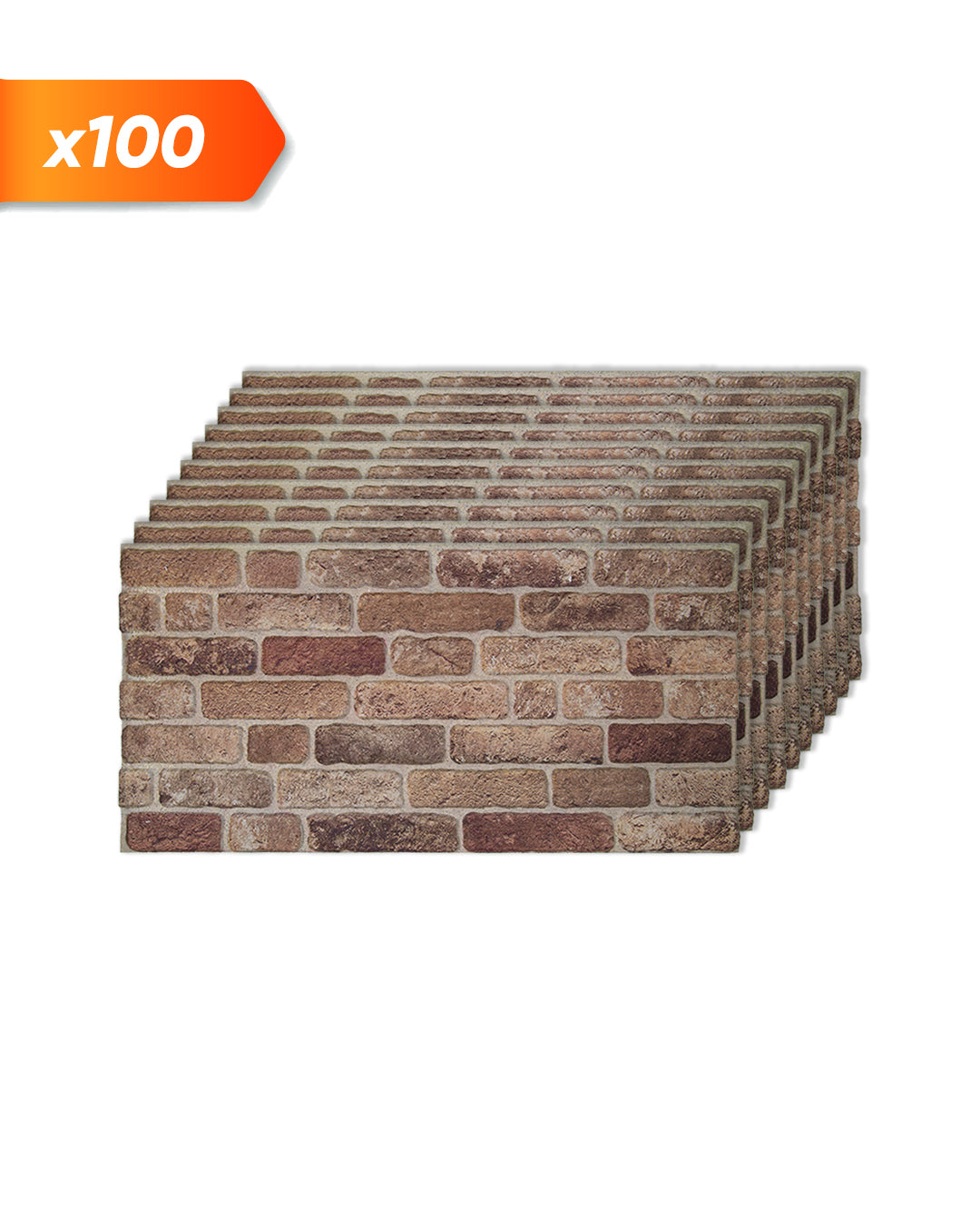 Pannello Parete 3D Effetto Pietra in EPS Resinato 100x50x2 cm - Farmhouse Style L-1901