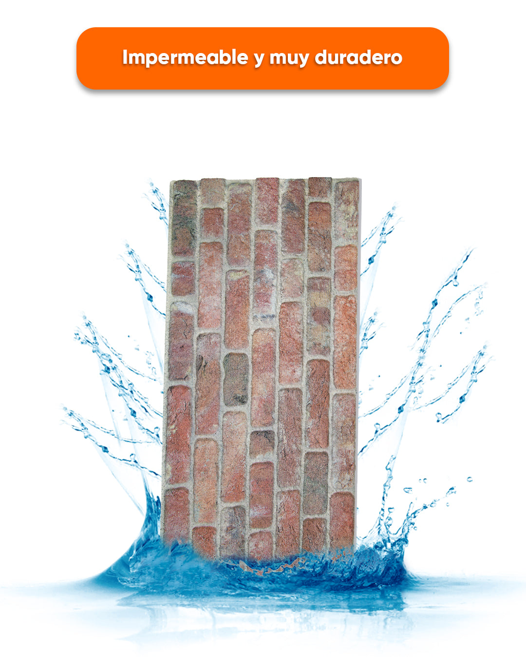 Pannello Parete 3D Effetto Pietra in EPS Resinato 100x50x2 cm - Stone Bridge L-1902