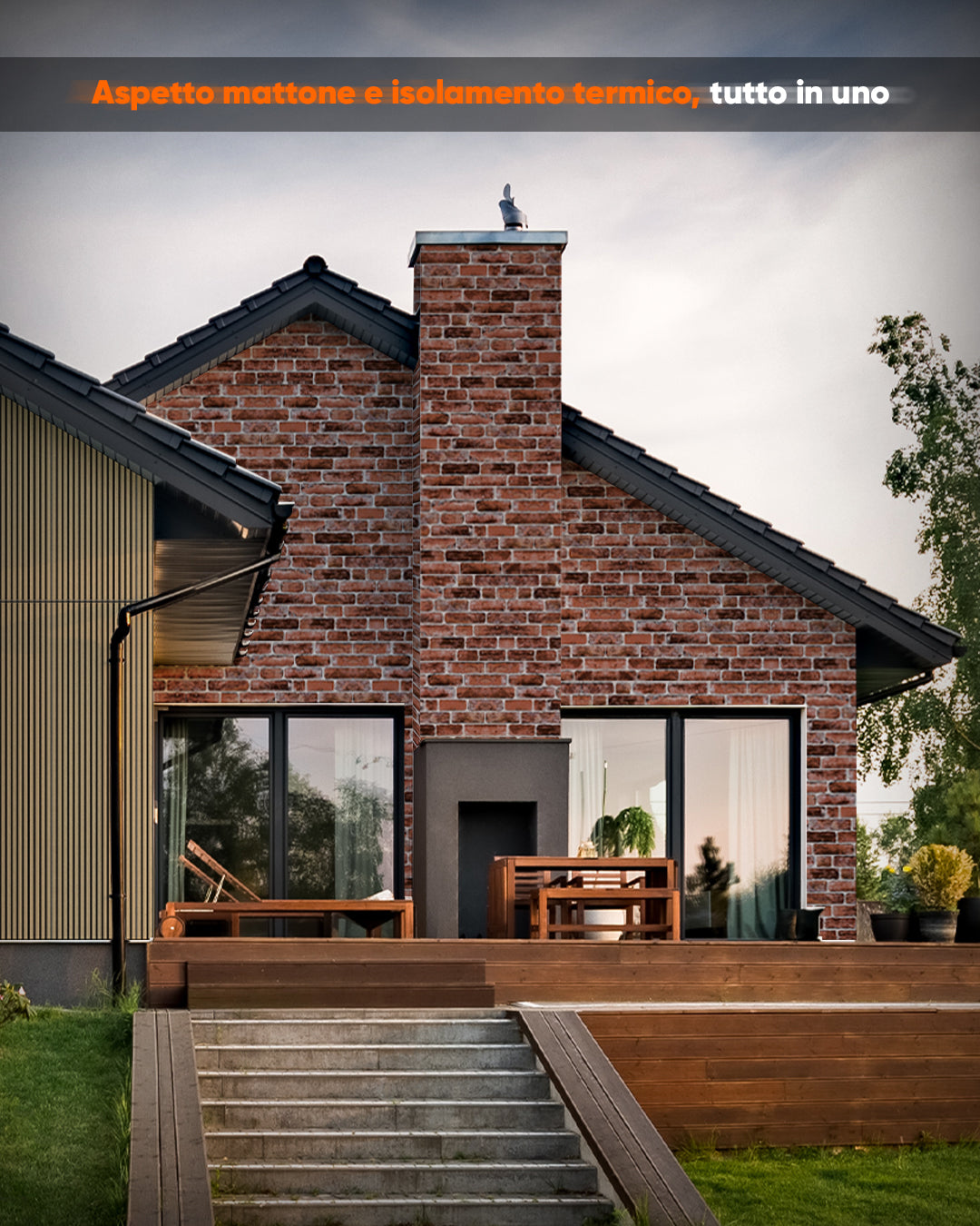 Rivestimento Parete Effetto Pietra 50x100x2 cm | Pannelli Parete 3D in Polistirolo - Honey Coffee L-1919