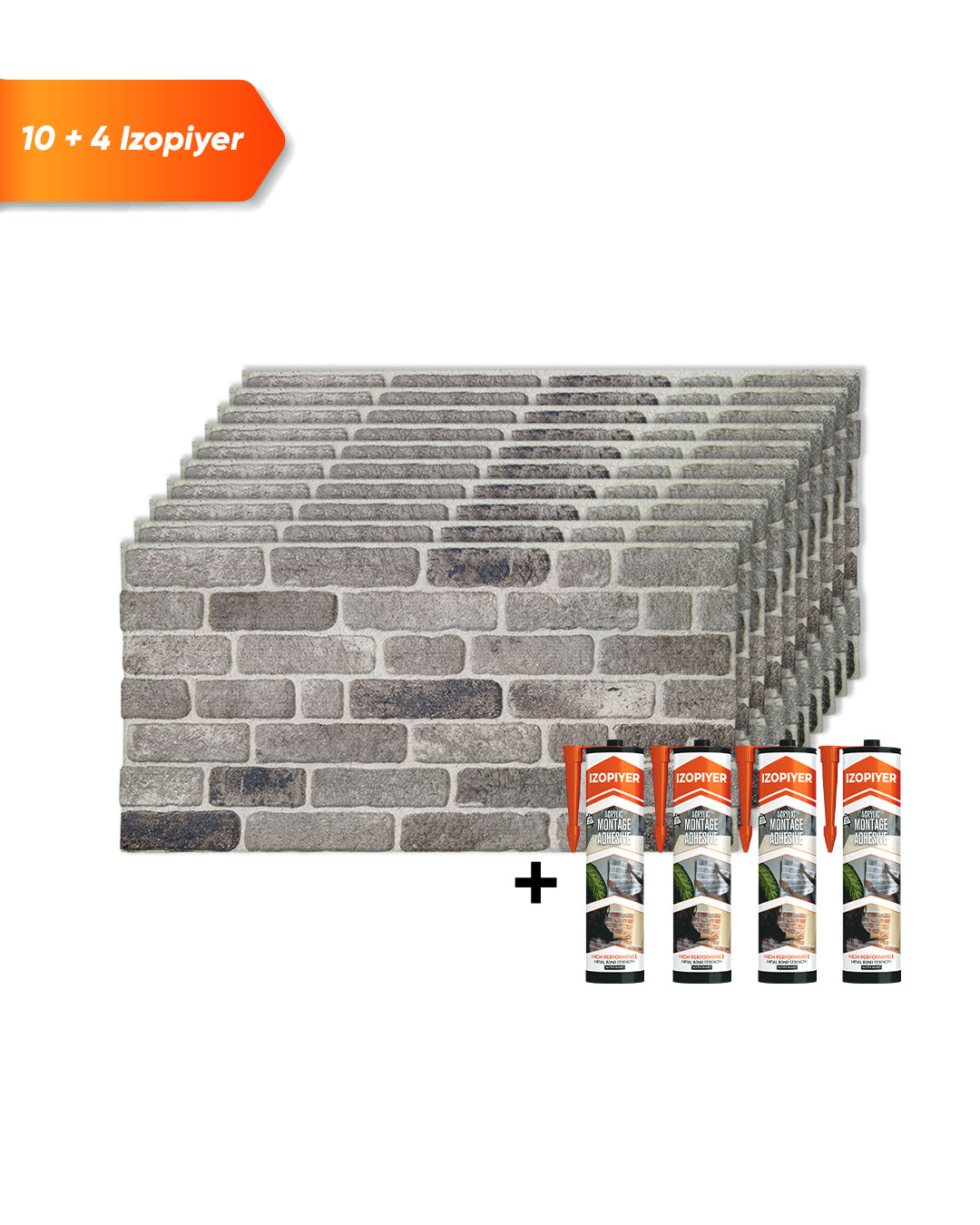 Pannello Parete 3D Effetto Pietra in EPS Resinato 100x50x2 cm - Path Of Gray L-1926