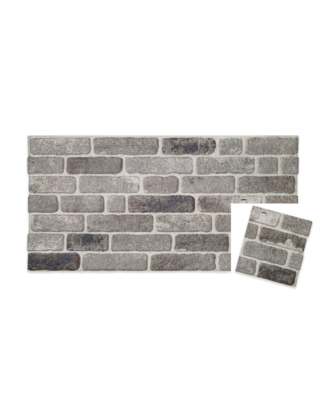 Pannello Parete 3D Effetto Pietra in EPS Resinato 100x50x2 cm - Path Of Gray L-1926