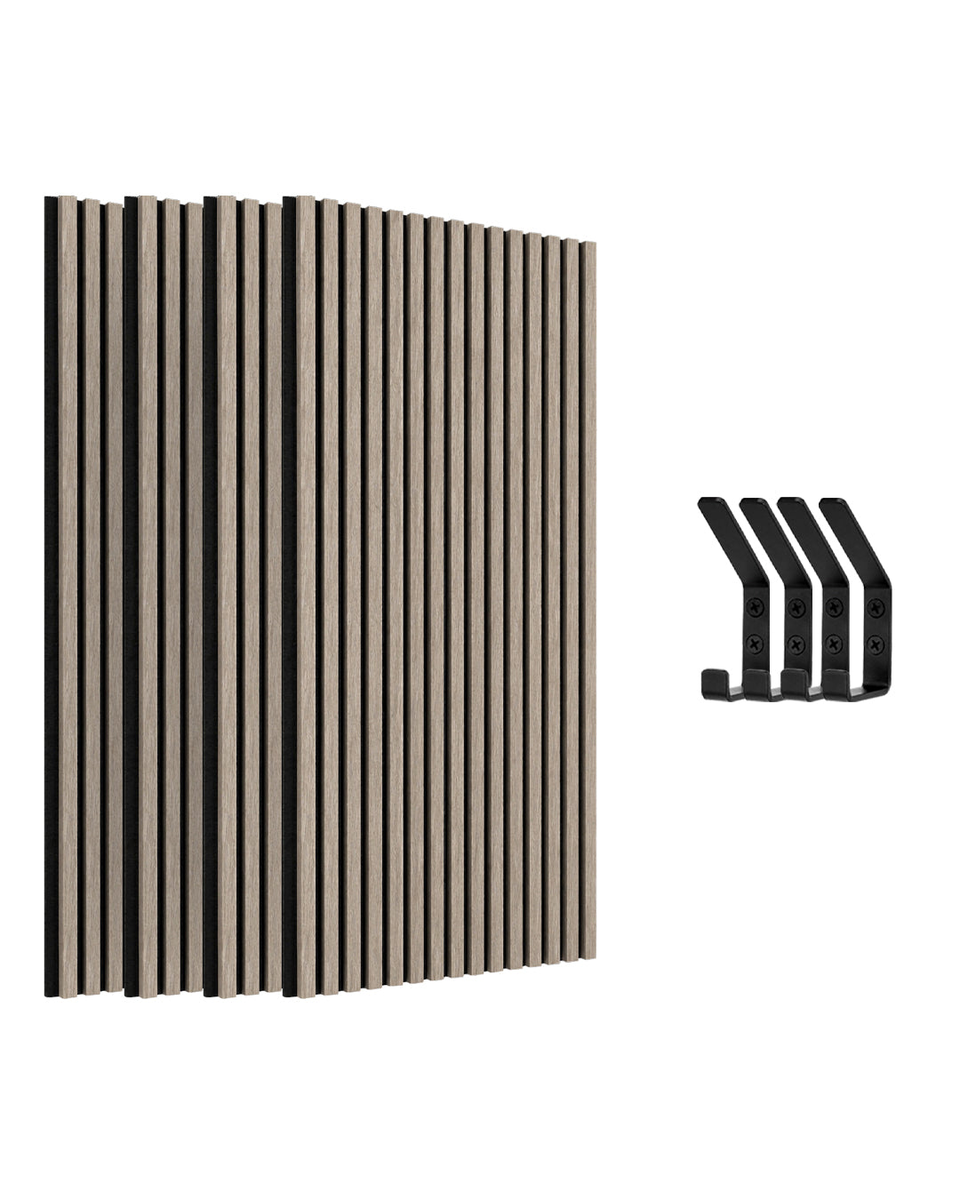 Pannelli Acustici da Parete in Feltro – Set da 4 – 120×60×2,1 cm – Light Oak
