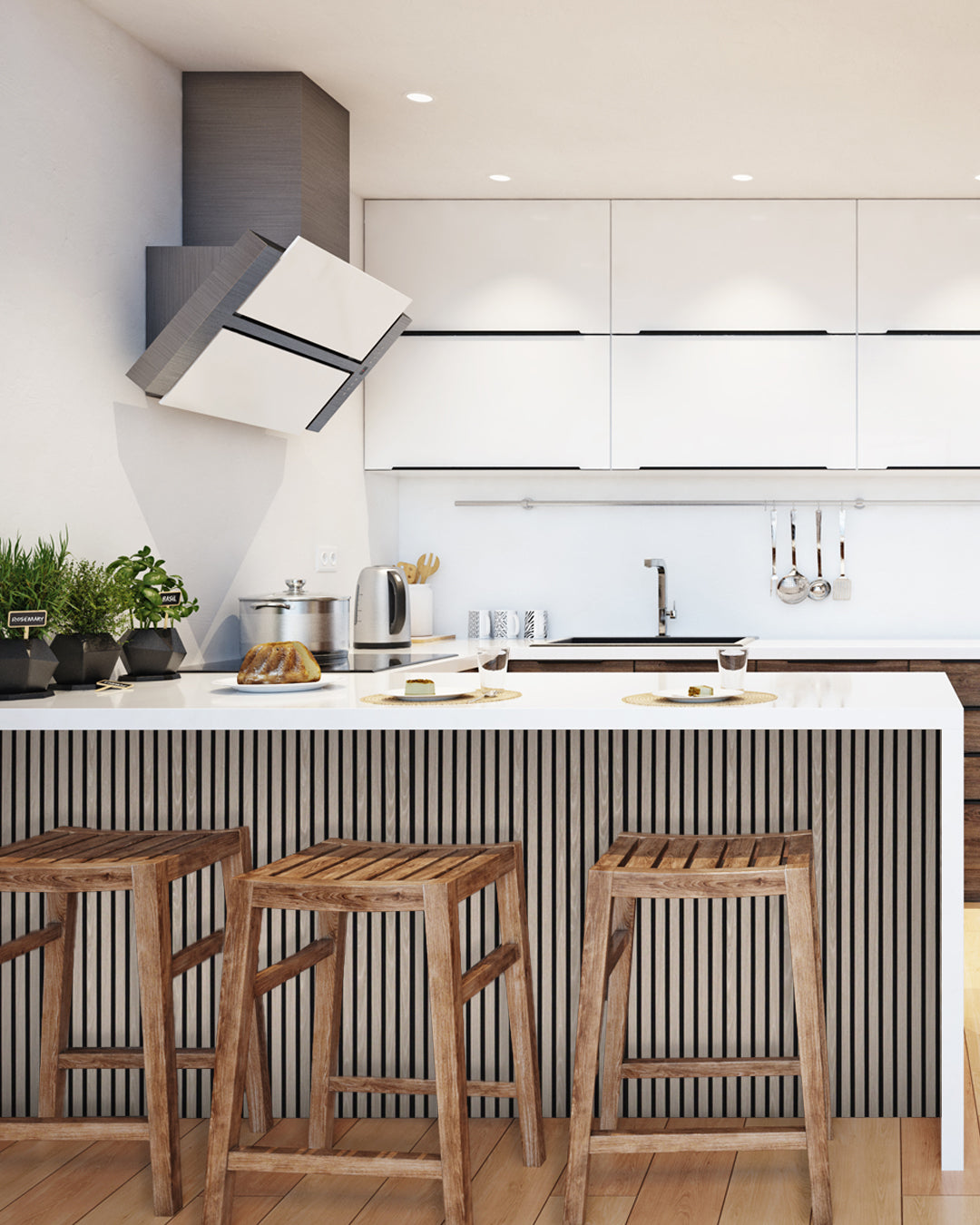 Pannelli Acustici da Parete in Feltro – Set da 4 – 120×60×2,1 cm – Light Oak