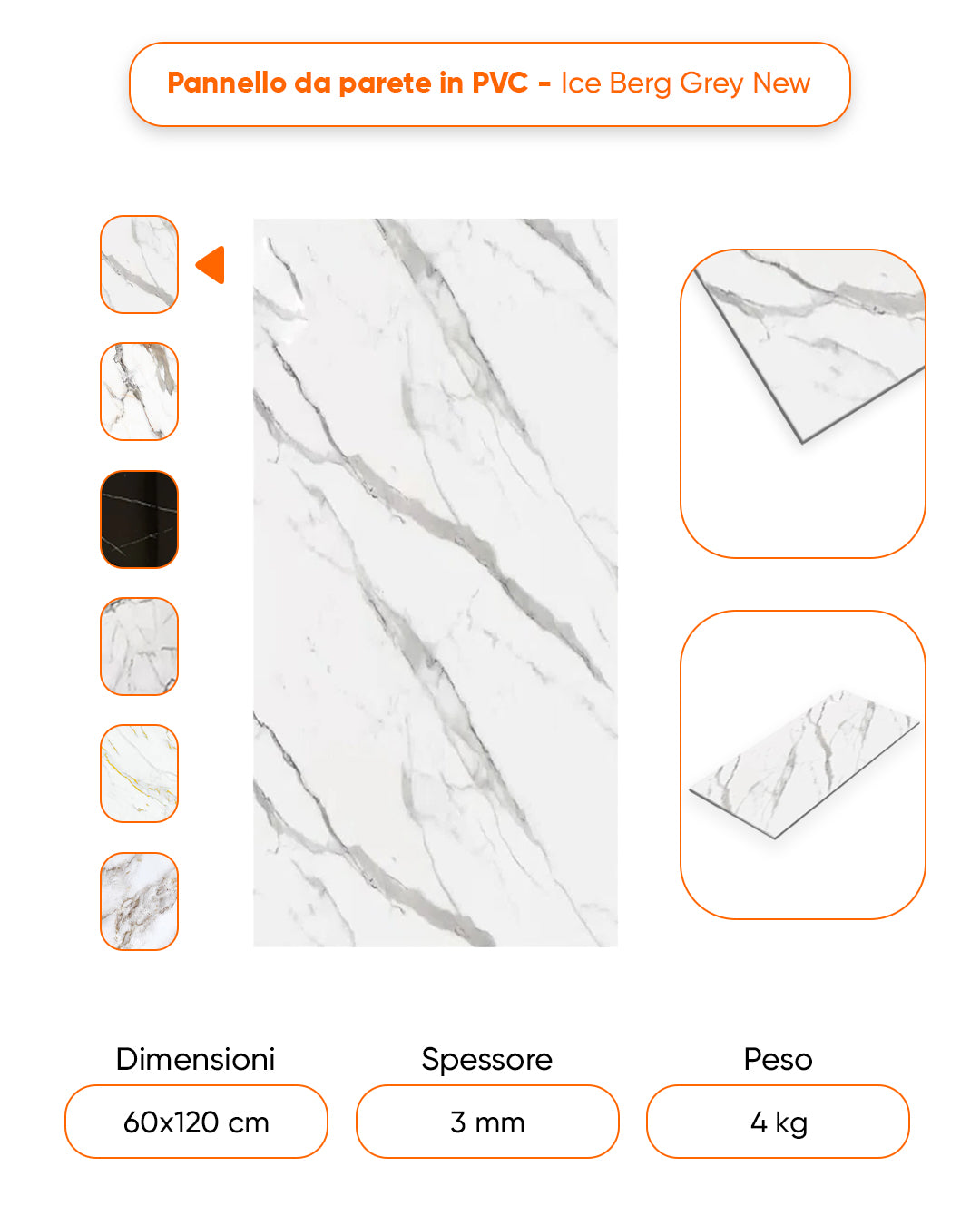 Alternativa in marmo alle piastrelle del bagno/ Ice Berg Grey New