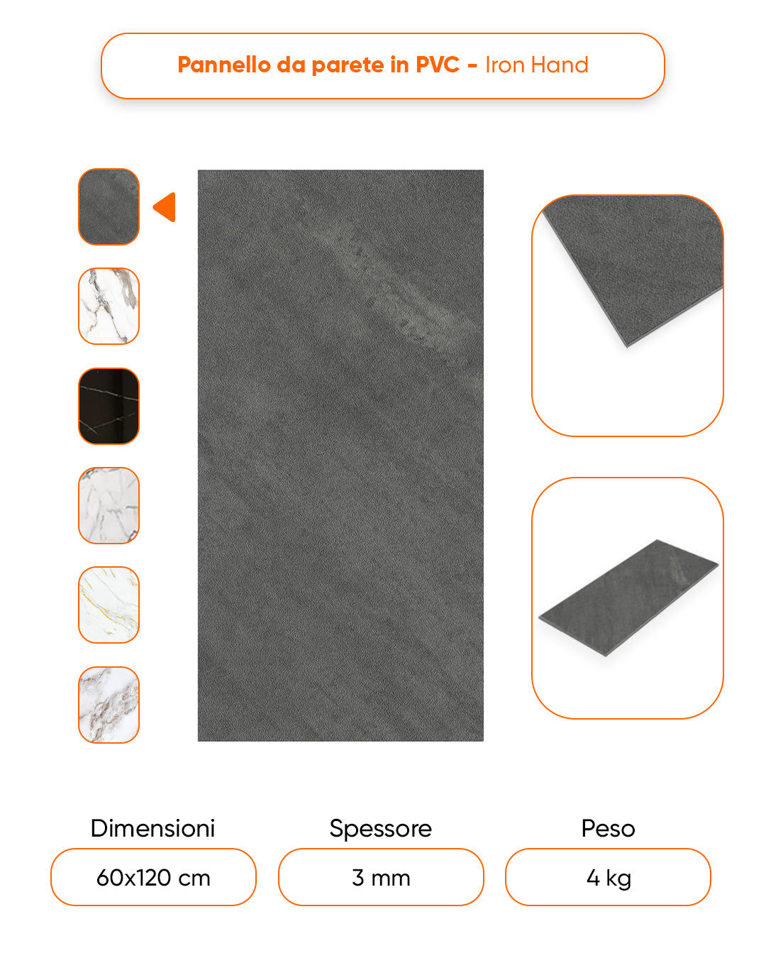 Alternativa in marmo alle piastrelle del bagno/ Iron Hand