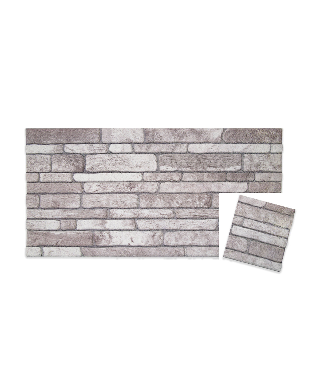 Pannello Parete 3D Effetto Pietra in EPS Resinato 100x50x2 cm - Cream Dream N-04