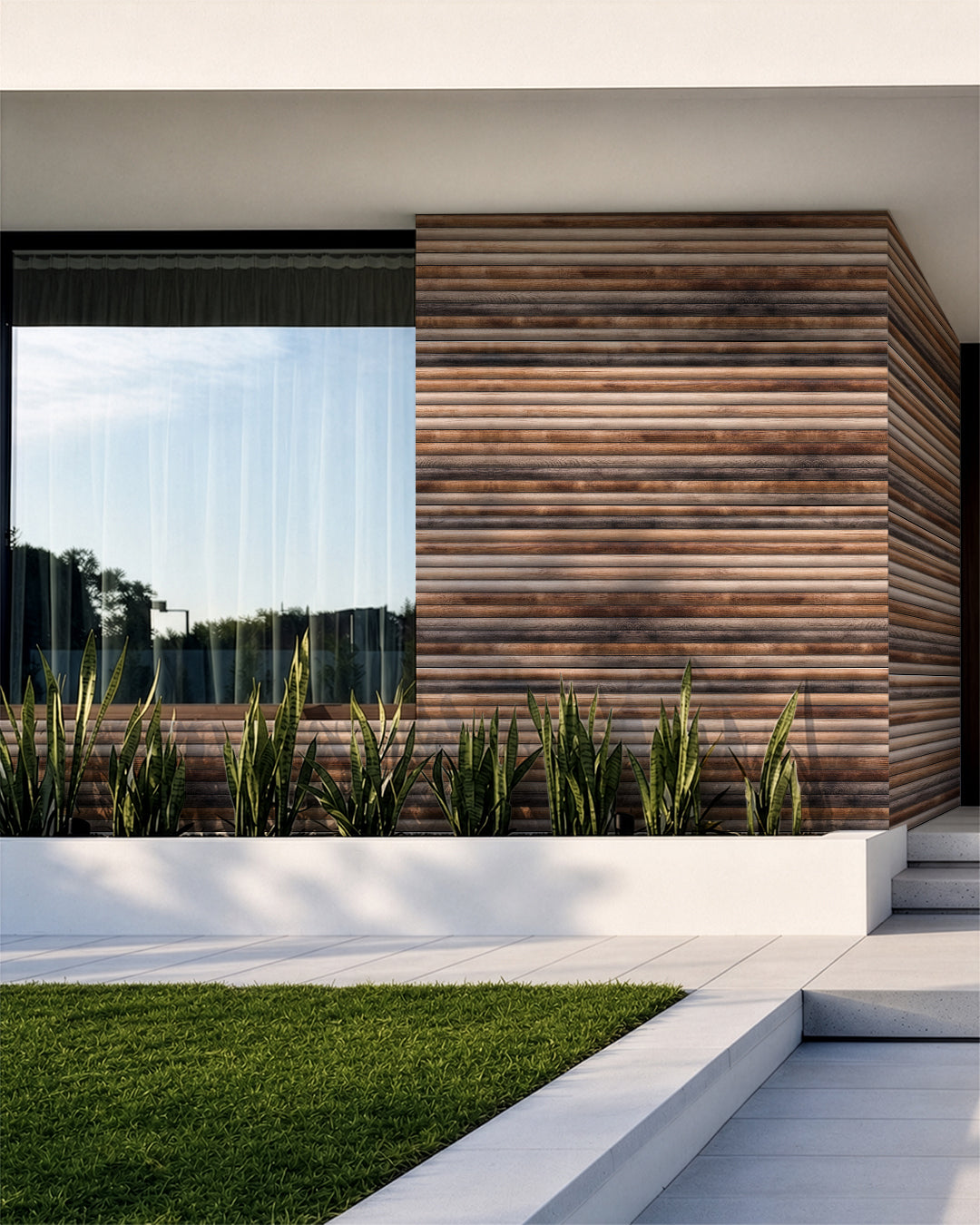 Rivestimento murale effetto legno 50×100×2 cm | Pannelli murali 3D in polistirolo | Rustic Wood OP-02