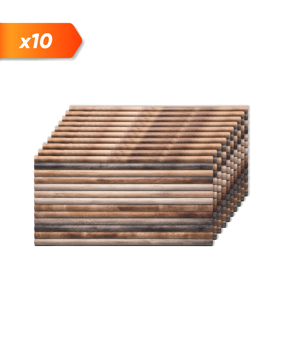 Rivestimento murale effetto legno 50×100×2 cm | Pannelli murali 3D in polistirolo | Rustic Wood OP-02