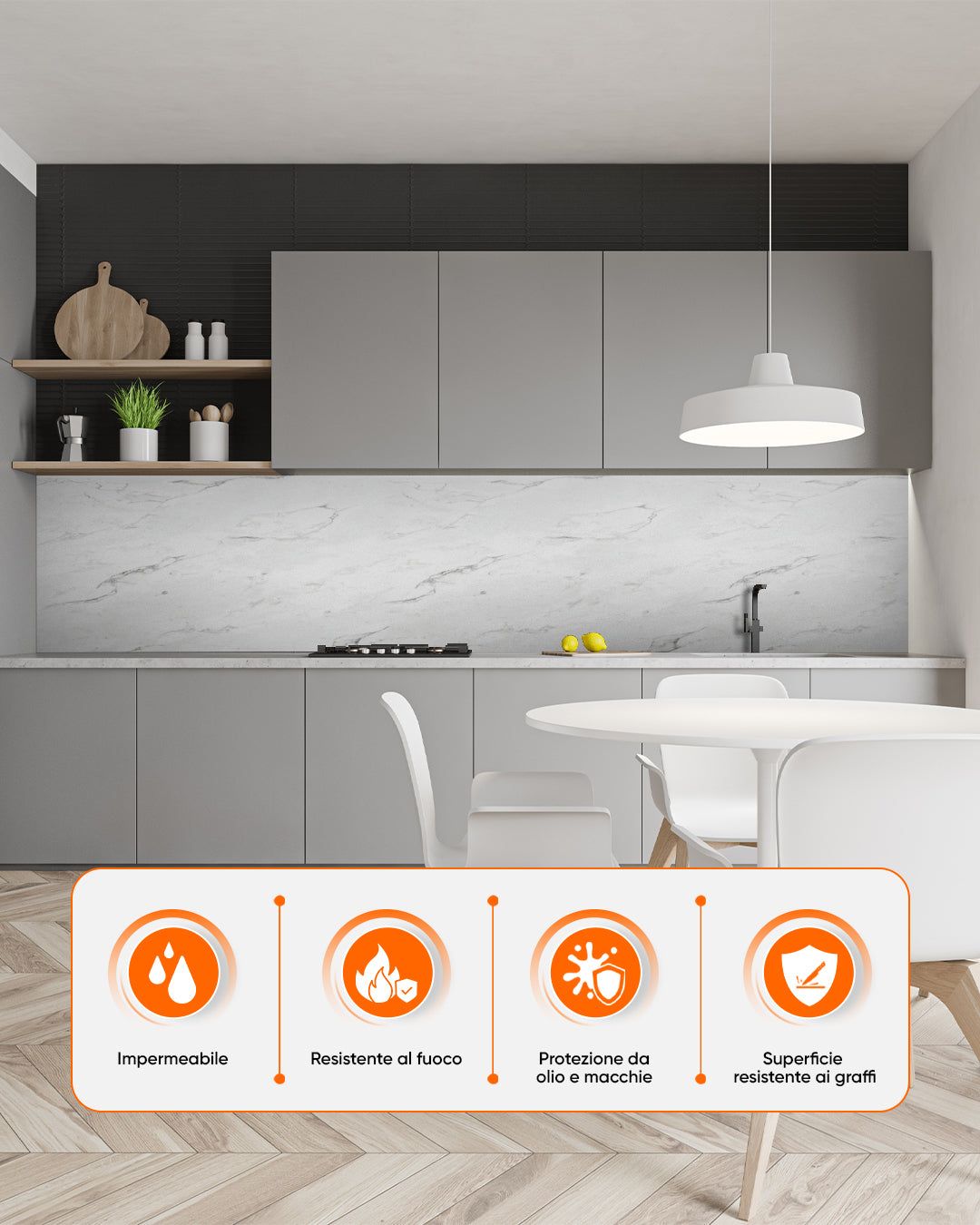 Pannello da parete SPC Bianco 60x120 cm – Oslo Weiß