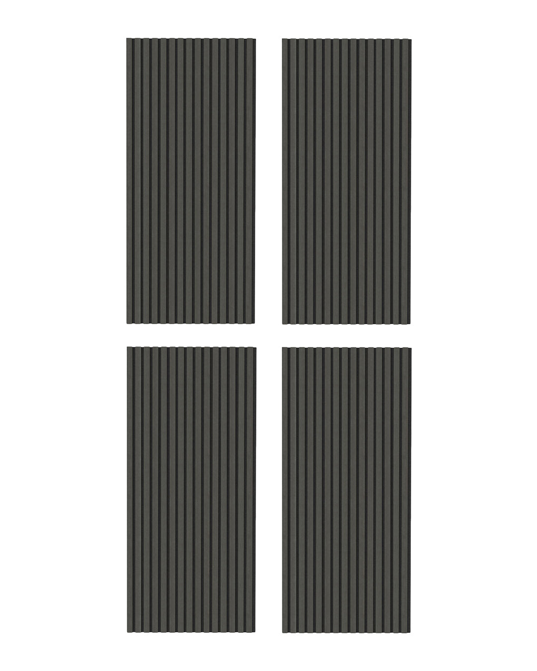 Pannello murale acustico in legno 3D set da 2 – Basalt