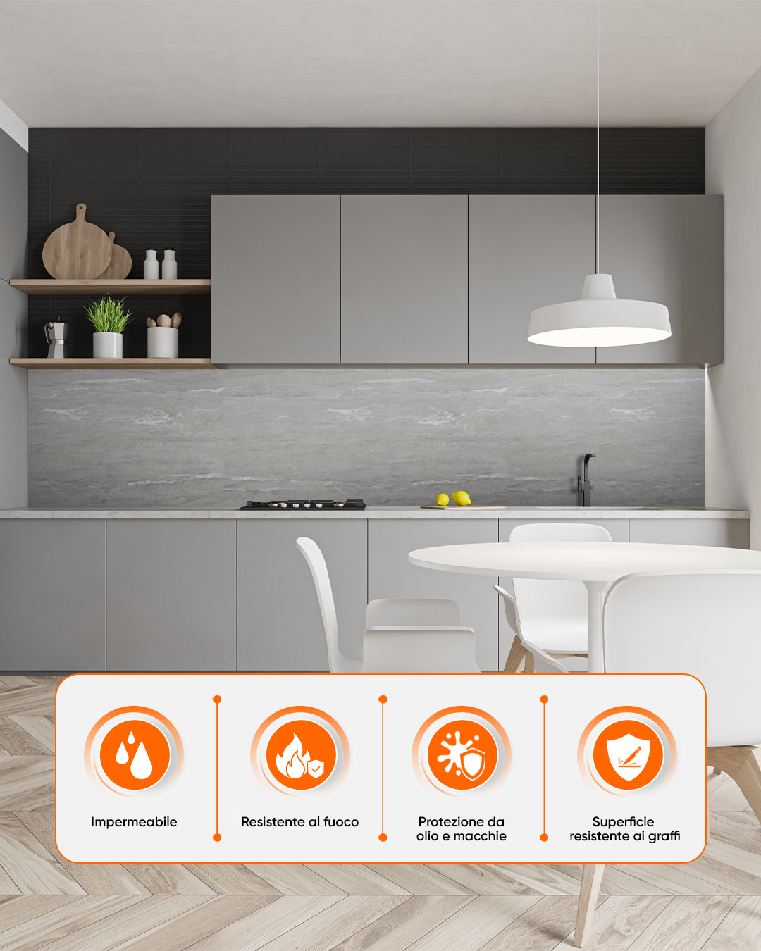 Pannello da parete SPC Grigio 60x120 cm – Silberne Nebel