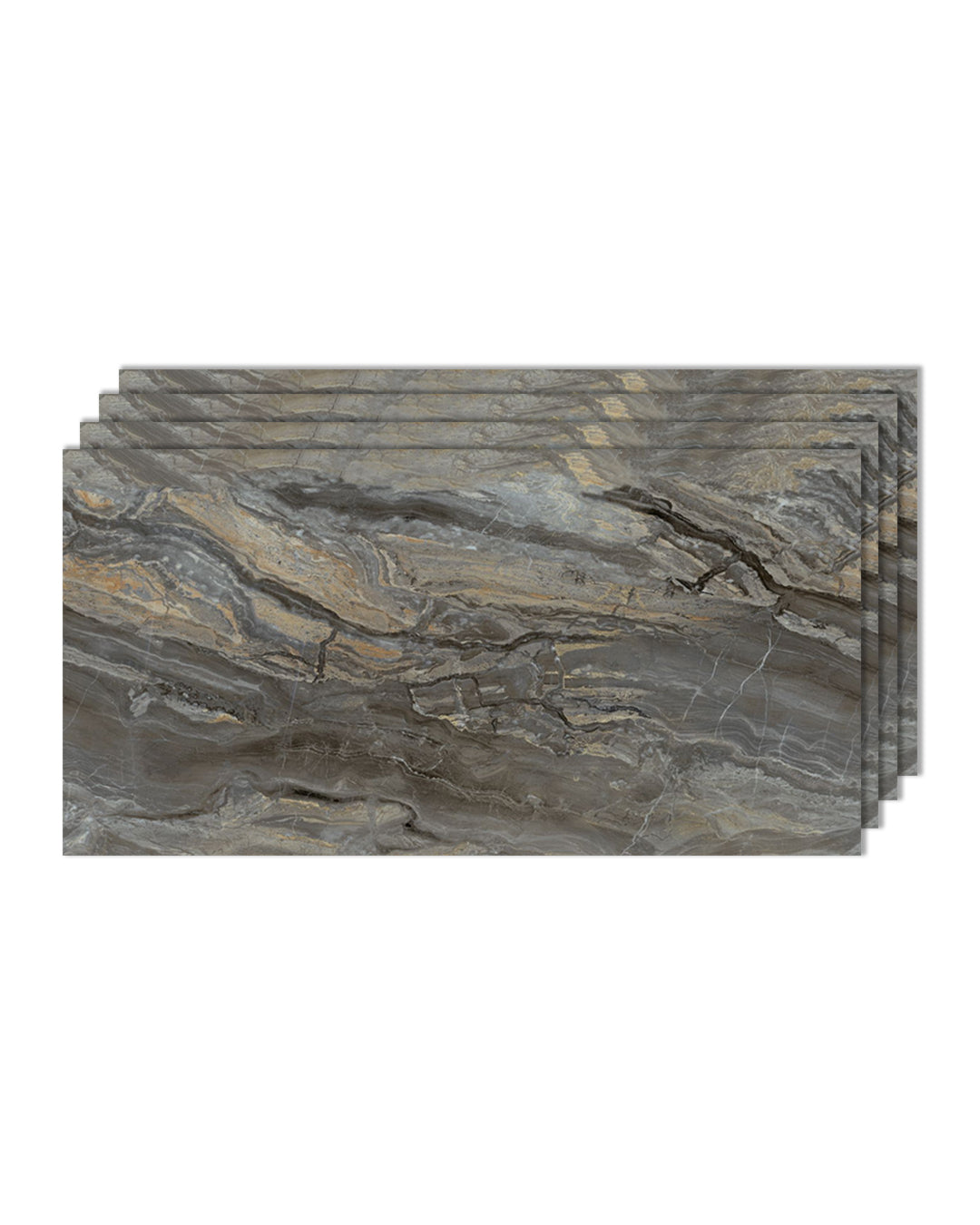 Rivestimento Parete Effetto Marmo 60x120 cm | Pannelli Parete in PVC Marmo – Smoky Brown