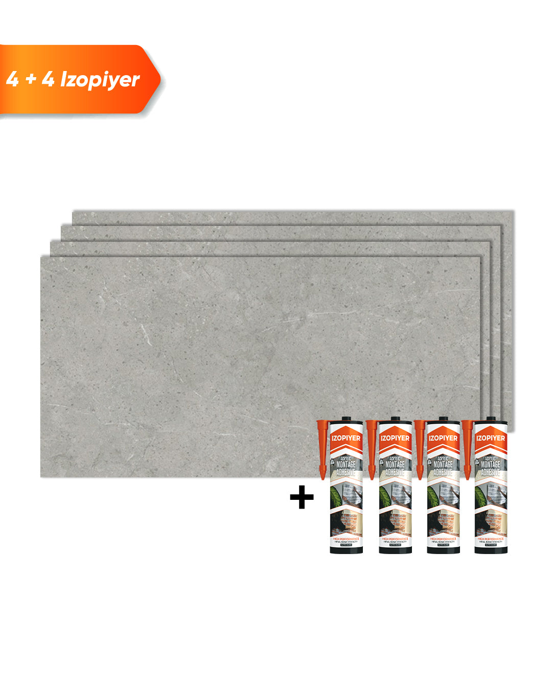 Pannello da parete SPC Grigio 60x120 cm – Stein Grau