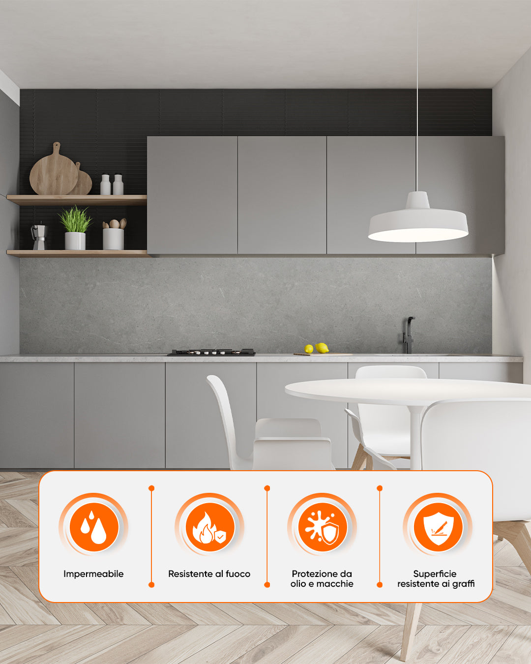 Pannello da parete SPC Grigio 60x120 cm – Stein Grau