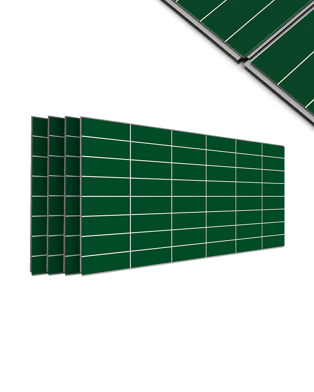 Pannello da parete SPC 60x120 cm | Rivestimento murale impermeabile | Tiefe Grünlinie