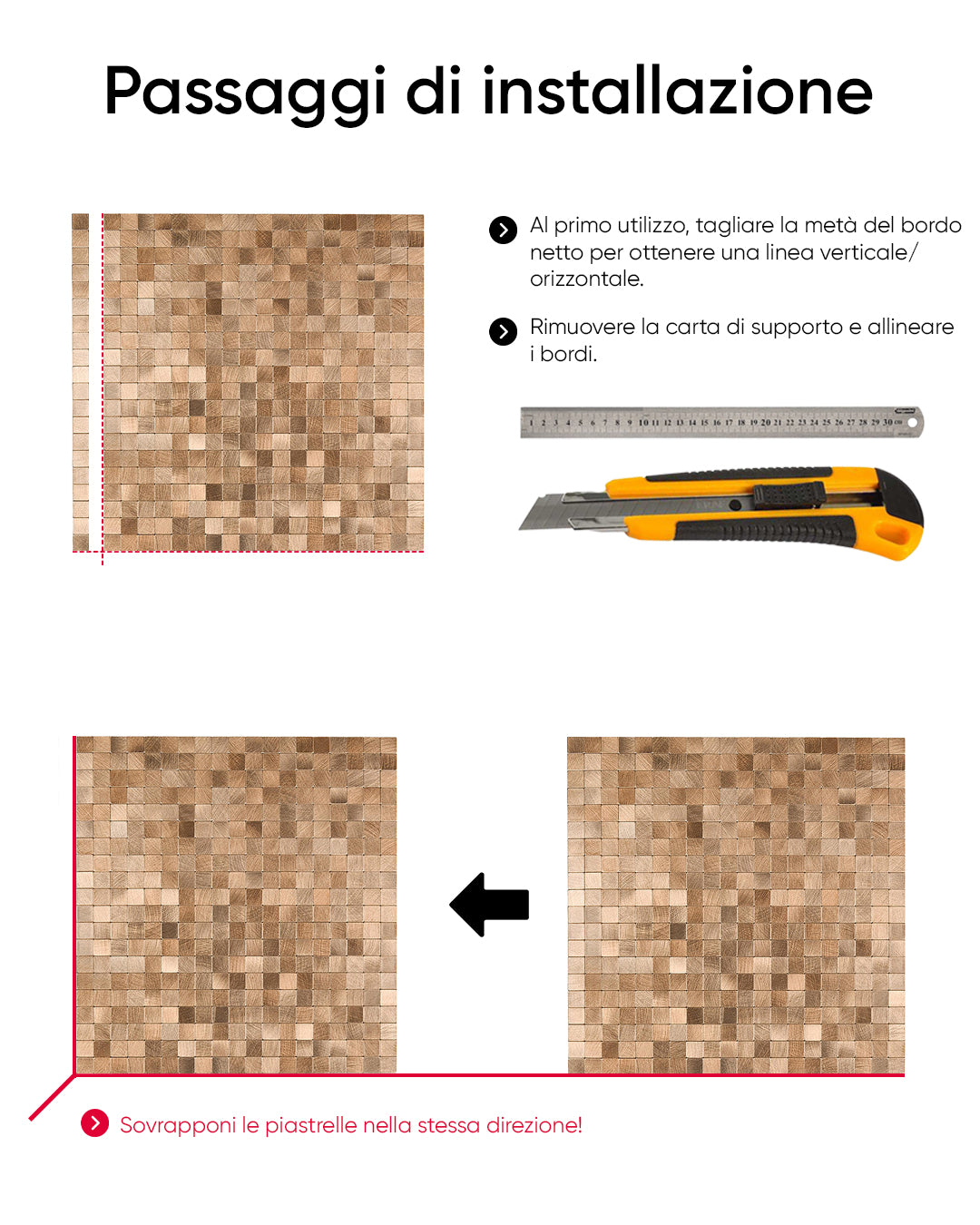 Mosaic Wall Tiles Self-adhesive Wall Tiles | Ancient Time Mosaic WJK-854