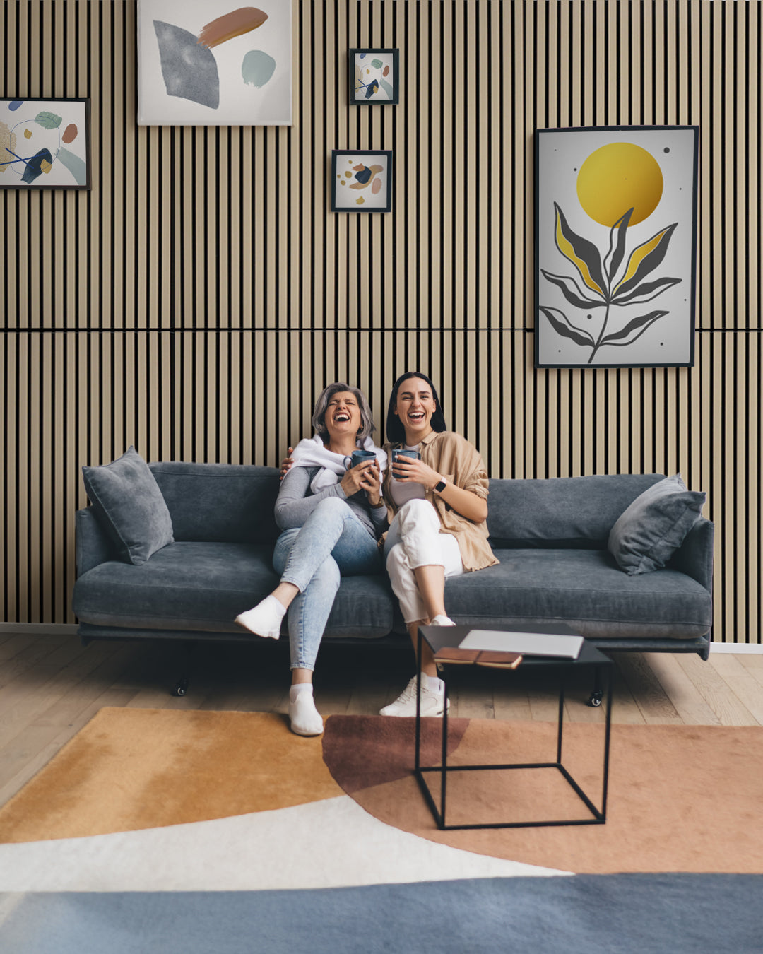 Pannelli Acustici da Parete in Feltro – Set da 4 – 120×60×2,1 cm – White Oak