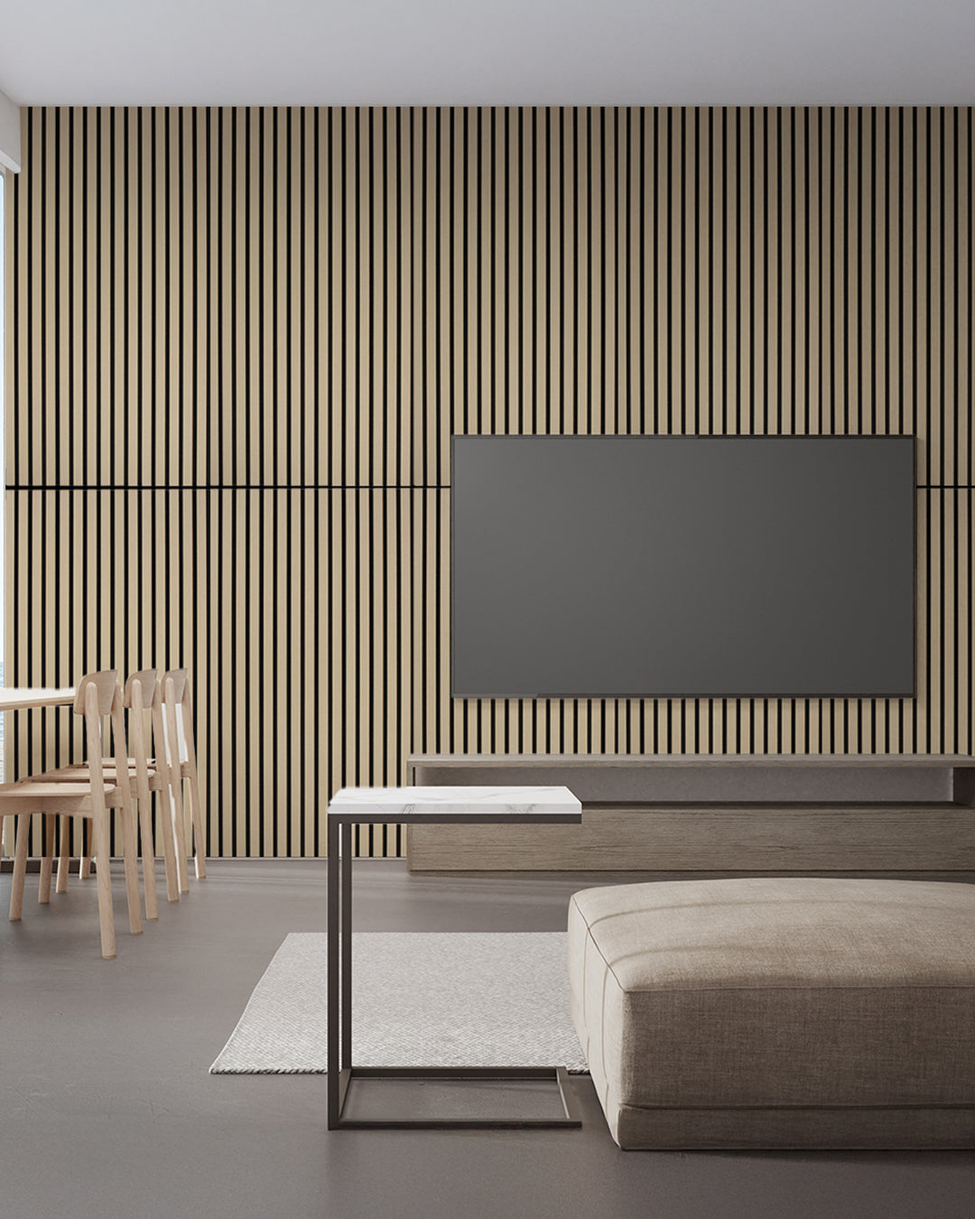 Pannelli Acustici da Parete in Feltro – Set da 4 – 120×60×2,1 cm – White Oak