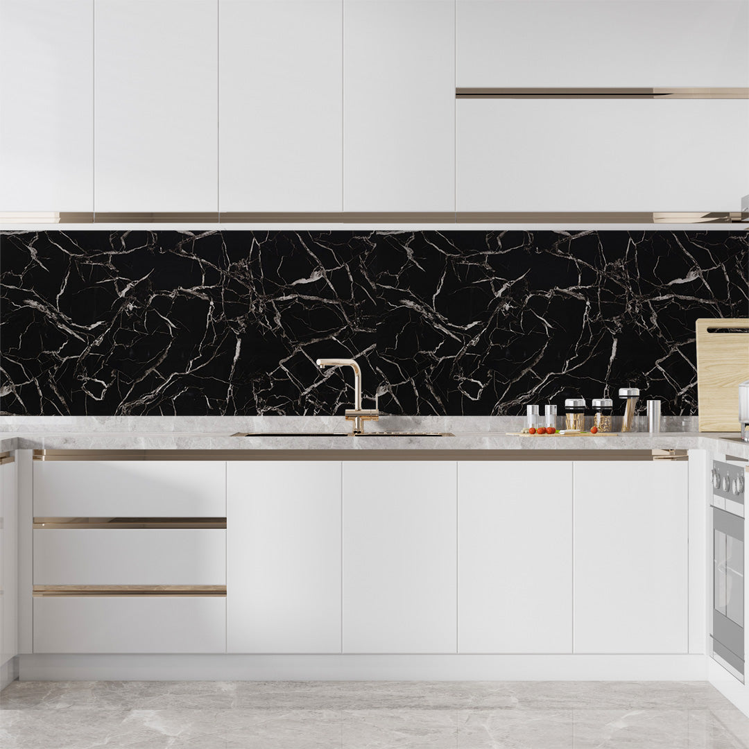 Alternativa in marmo alle piastrelle del bagno/ Black White