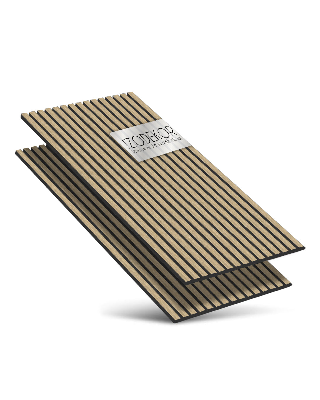 Pannello murale acustico in legno 3D set da 2 – Natural